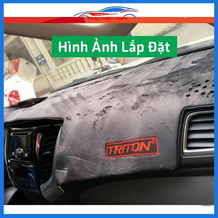 Thảm taplo xe ô tô Triton 2015-2016-2017-2018-2019-2020-2021 chống nắng nóng làm mát xe mở rộng tầm nhìn