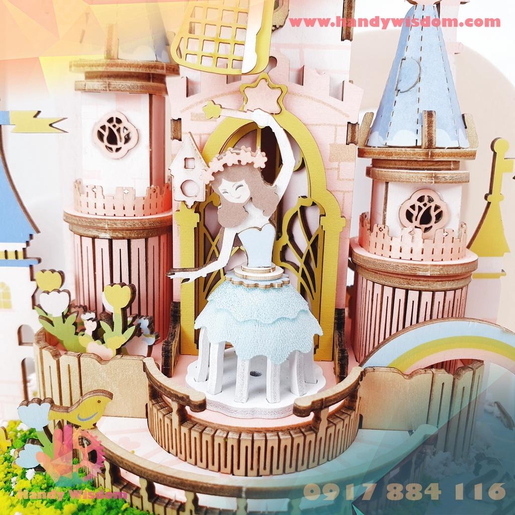 Mô hình hộp nhạc gỗ - Lâu đài cổ tích - Robotime Magic Castle AM59