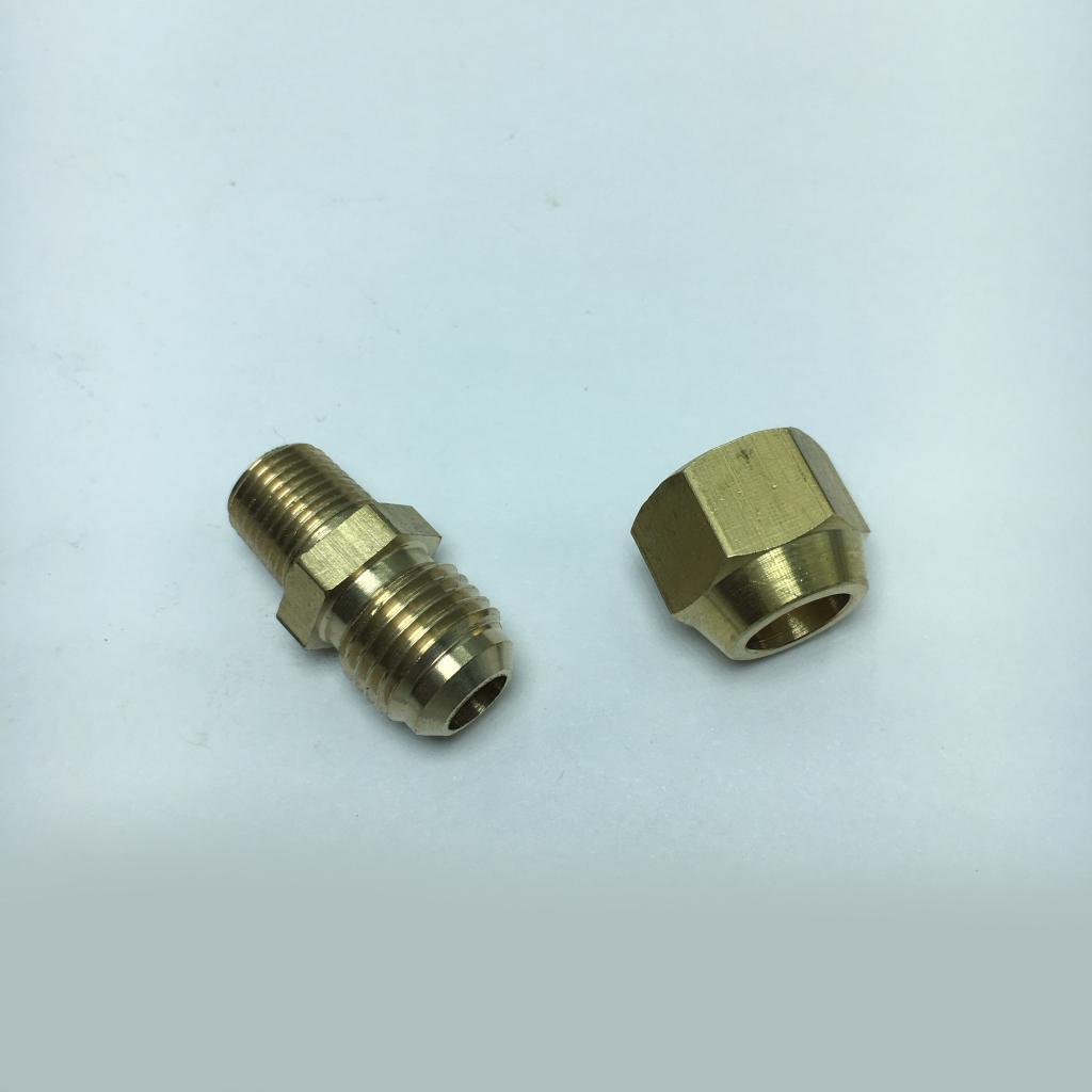Straight Connector Plumbing Fitting, Male Adapter, 1/8inch , Copper- Heavy Duty