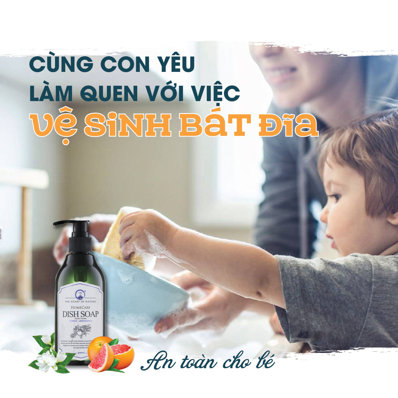 COMBO 3 Chai Nước Rửa Chén Tinh Dầu Thảo Mộc Hữu Cơ Organic PK 300ML - Hương thơm tinh dầu dịu nhẹ - Mềm mại cho da tay mẹ, an toàn cho bé.