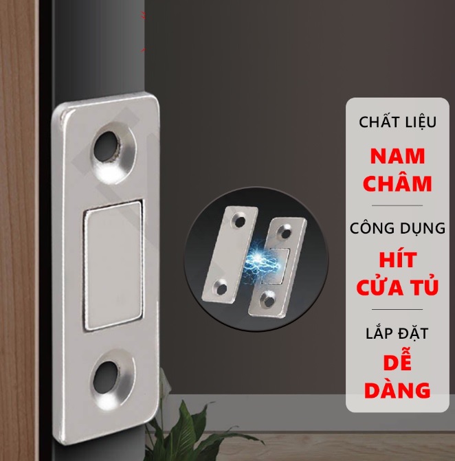 Thiết bị đóng chốt cửa tự động bằng nam châm