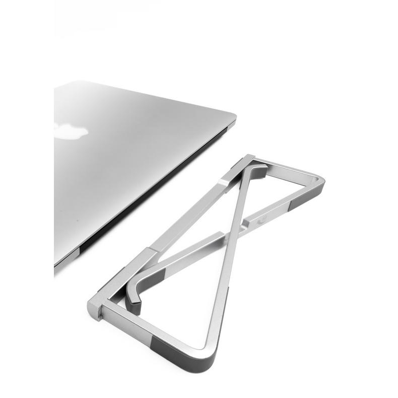 Giá đỡ Macbook kiêm đế tản nhiệt Laptop nhôm L230 chắc chắn, gấp gọn, kê cao tản nhiệt tốt