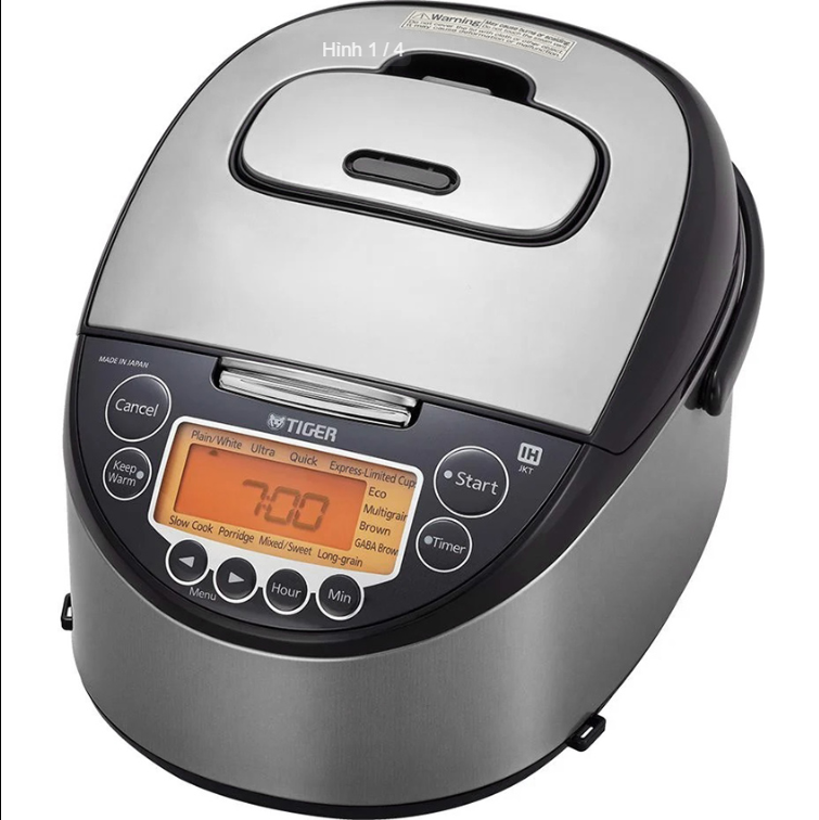 Nồi cơm điện cao tần Tiger IH JKT-F10W - 1.0L - Hàng chính hãng