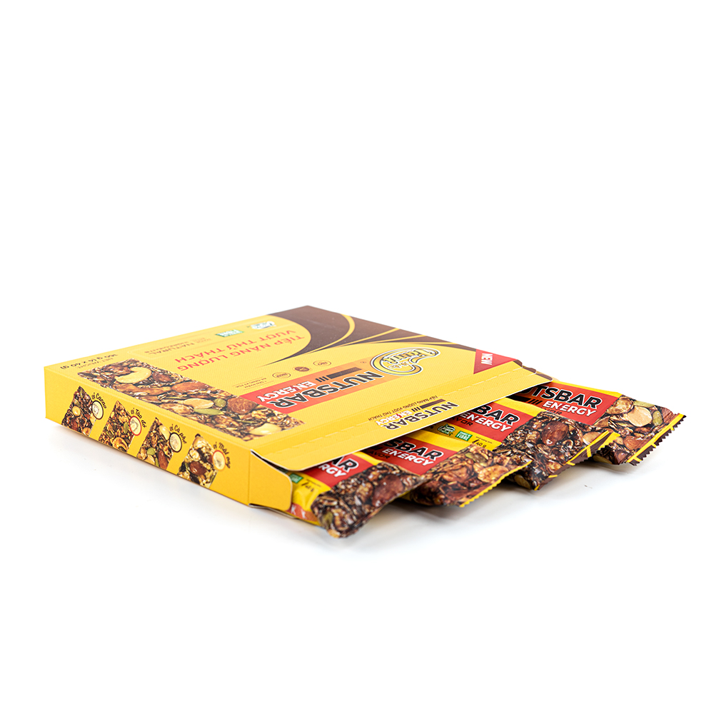 Thanh Hạt Năng Lượng FAMINUTS Vị Táo Đỏ, Cacao, Mật Ong, Cà Phê Nutsbar Energy Hộp 4 Thanh 160g - Thực Phẩm Tiếp Năng Lượng Lành Mạnh