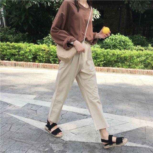 (Có sẵn)Baggy lưng cao ulzzang