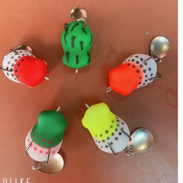 Mồi câu lure nhái hơi frog Toon hàng thái lan y hình 1 con = 34k