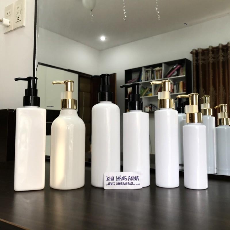 (Vòi nhấn Xịt Giọt MỚI) Đầy đủ các mẫu chai nhựa pet vòi nhấn xịt nhỏ giọt đựng dầu gội- Vỏ chai nhựa rỗng đủ kích thước