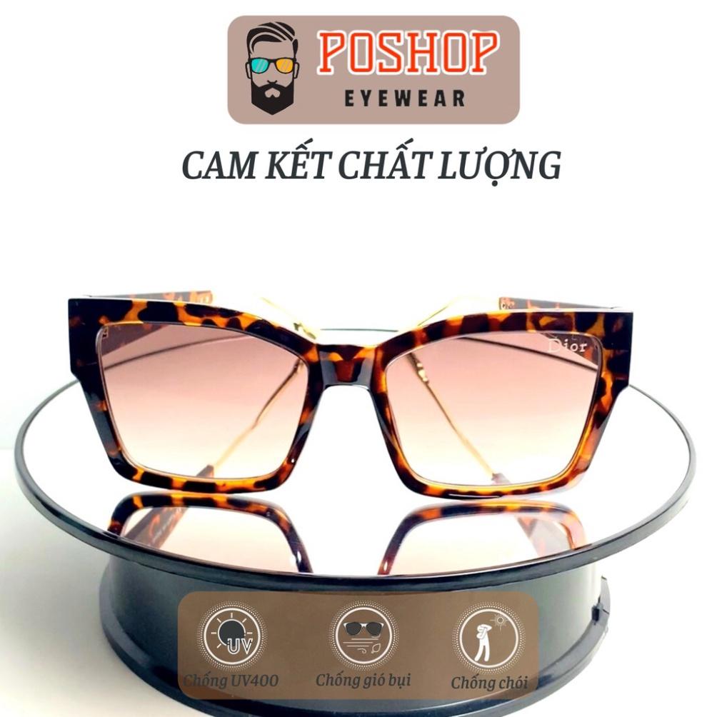 Mắt kính mát nữ POSHOP kính râm chống tia cực tím UV400 thiết kế mắt mèo dễ đeo màu sắc thời trang DCATSTYLE