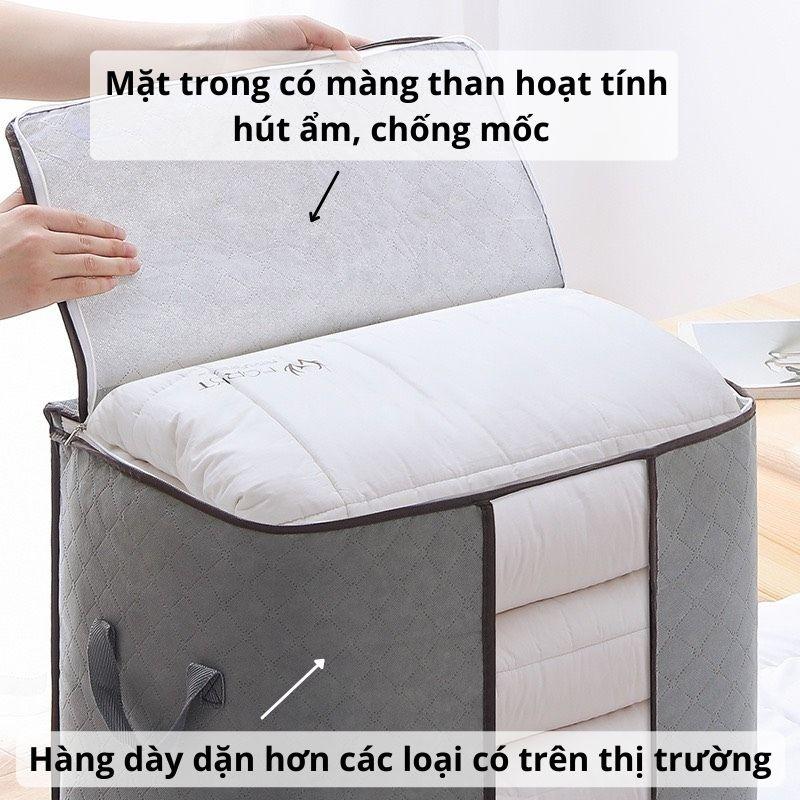 Túi vải đựng quần áo, chăn màn cỡ lớn vải không dệt hút ẩm dày dặn chắc chắn