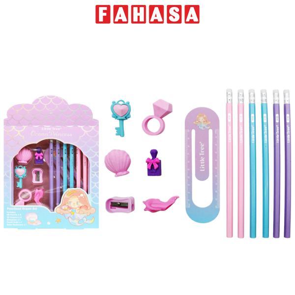 Bộ Dụng Cụ Học Tập Công Chúa Đại Dương Ocean Princess - Little Tree GP8034-E (13 Chi Tiết)