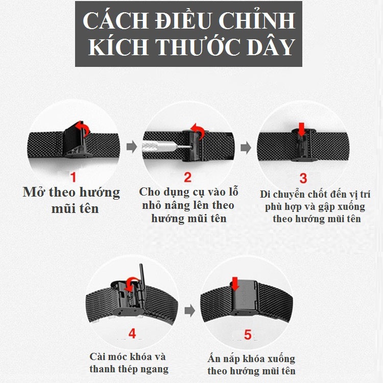 Đồng hồ nam DIZIZID chính hãng chống nước tốt - Dây thép lụa đen - Chạy full 5 kim - Thiết kế nam tính - Kim dạ quang cao cấp DZ69