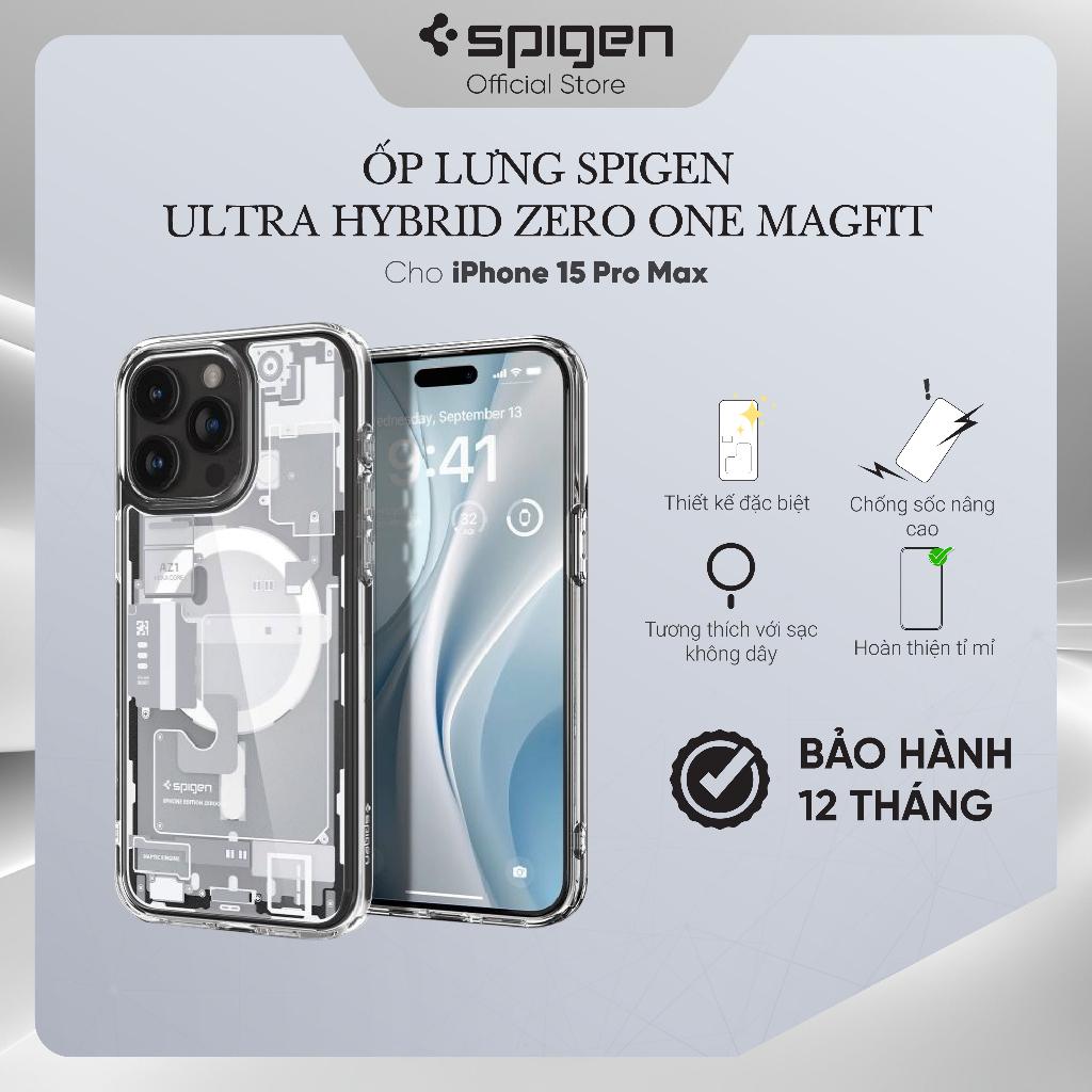 Ốp lưng cho iPhone 15 Pro Max Spigen Ultra Hybrid Zero One Magfit - Hàng chính hãng