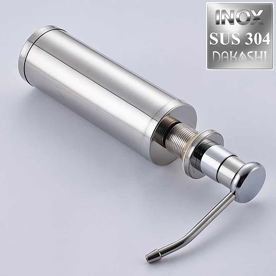 Bình đựng xà bông KG67 đựng nước rửa chén gắn bồn rửa cao cấp tiện lợi siêu bền bằng inox304 - Hàng chính hãng