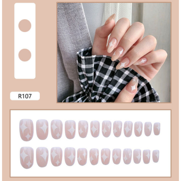 Bộ 24 móng tay giả nail thời trang như hình