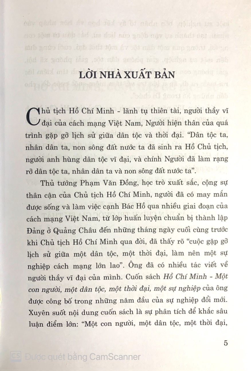 Hồ Chí Minh - Một con người, một dân tộc, một thời đại, một sự nghiệp