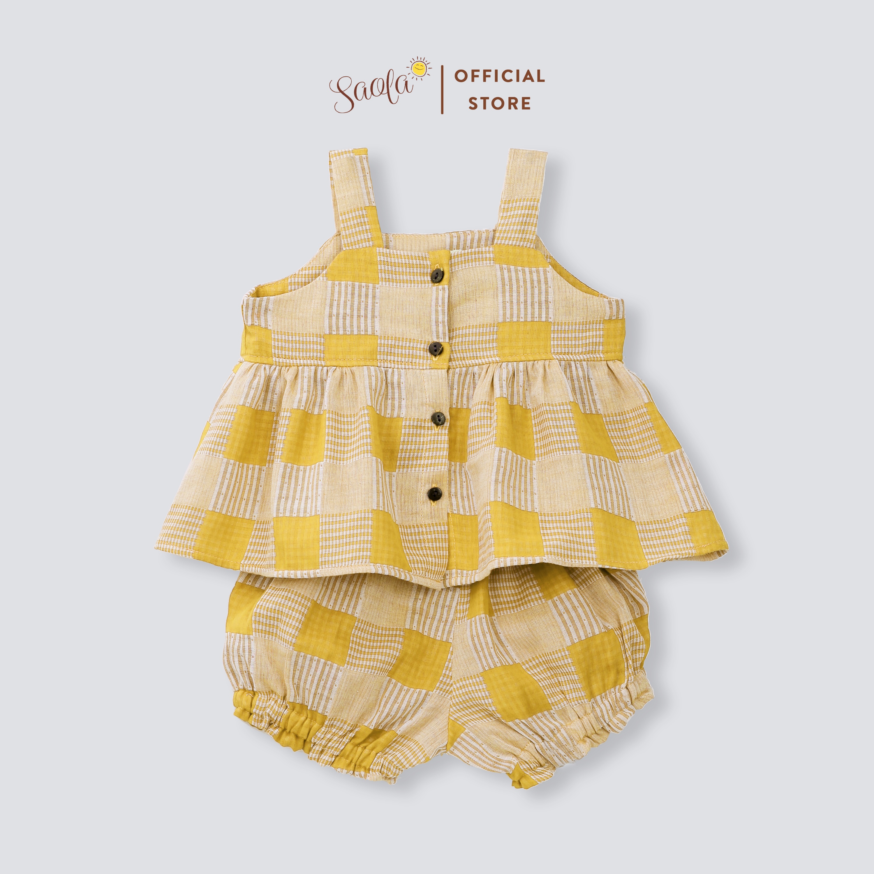 Set Áo Quần Hai Dây Caro Thoáng Mát Cho Bé Gái - FREJA SET - SEC005 - SAOLA KIDS CLOTHING