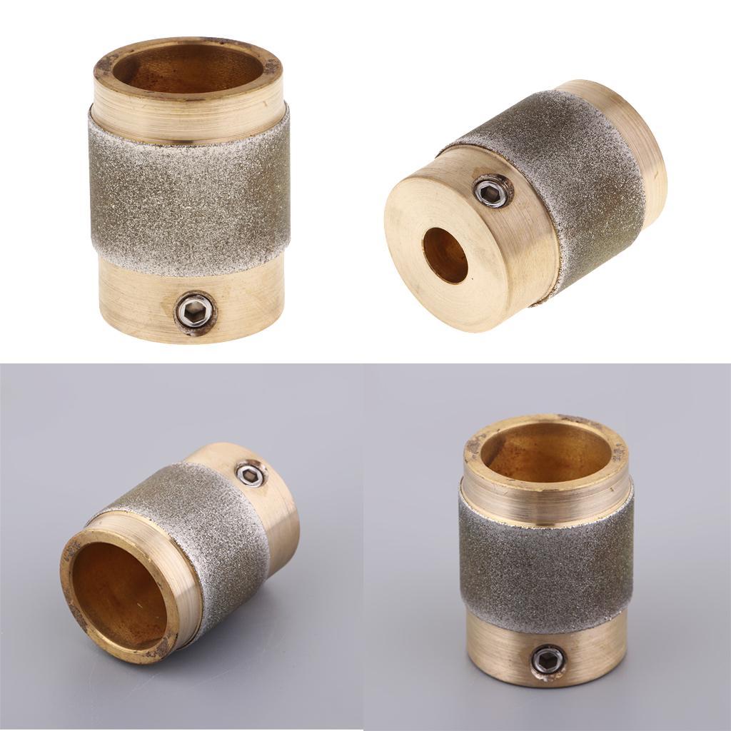 2 Pieces Grinder Head Brass Core Standard Grit Stained Glass Grinder Bit Head For Glass Stone Grinder Machine Tools