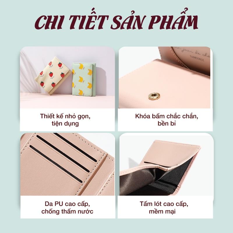 Ví nữ mini thời trang cầm tay cao cấp TAILIAN bỏ túi gấp 2 nhỏ gọn dễ thương da cực đẹp giá rẻ TM05