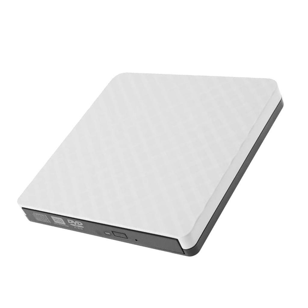External CD DVD Drive USB 3.0 RW Writer Burner Reader for Laptop PC White