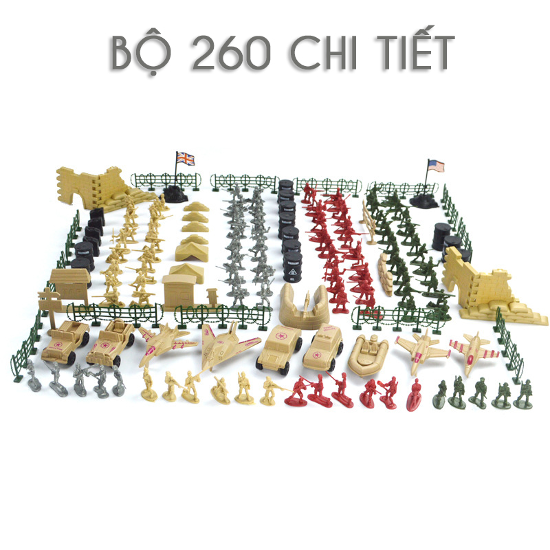 Set Bộ Đồ Chơi 260 - 300 - 307 -337 Chi Tiết Mô Hình Lính Nhựa War Force Quân Đội Ô Tô Máy Bay Xe Tăng Tàu Ngầm Tên Lửa Quân Lính Tặng Kèm Magic Ring