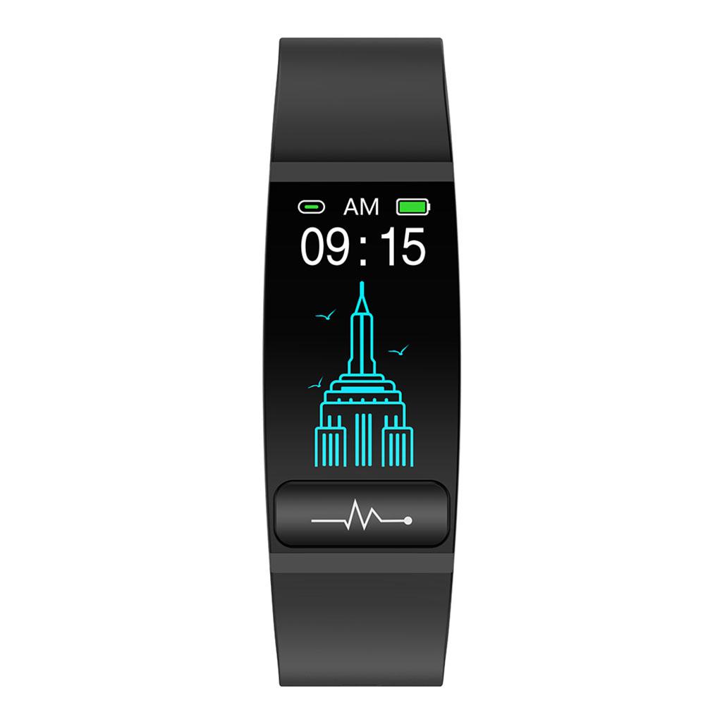 Smart Watch Tracker Body Temperature Blood Pressure Heart Rate IP67 Blue