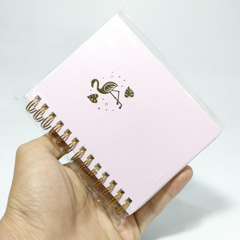 Sổ Ghi Nhớ Lò Xo Bìa Cứng Goden Foil - 82430 - Hình Hồng Hạc