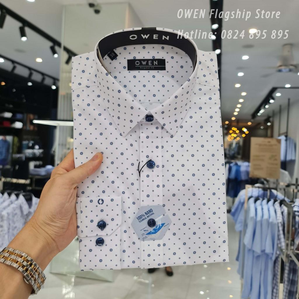 OWEN - Áo sơ mi dài tay sợi Nano mềm mịn Mã AR22892D