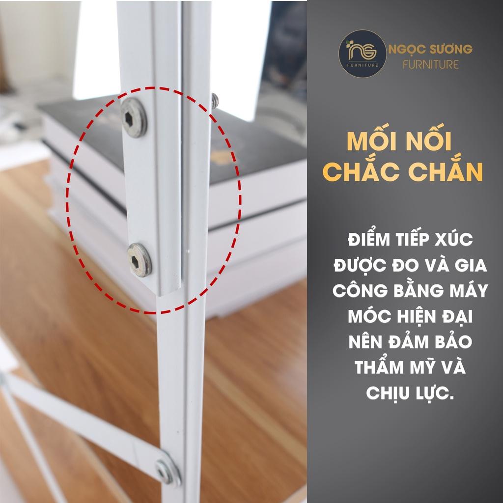 Kệ bếp đa năng 2 tầng ván và 1 khay giỏ KE03 dài 56cm x rộng 40cm x cao 124cm