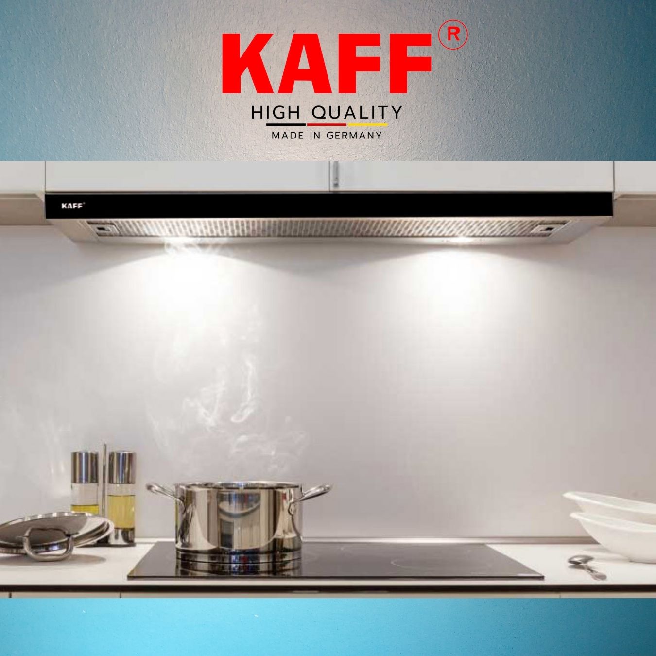 Máy hút mùi âm tủ inox phối kính 800mm KAFF KF_TL80H Tặng bộ lọc than thay thế _ Hàng Chính Hãng