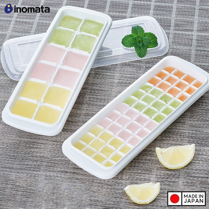 Khay làm đá có nắp đậy Inomata Cool Ice 8 viên / 12 viên / 48 viên - Hàng nội địa Nhật Bản |#Made in Japan|