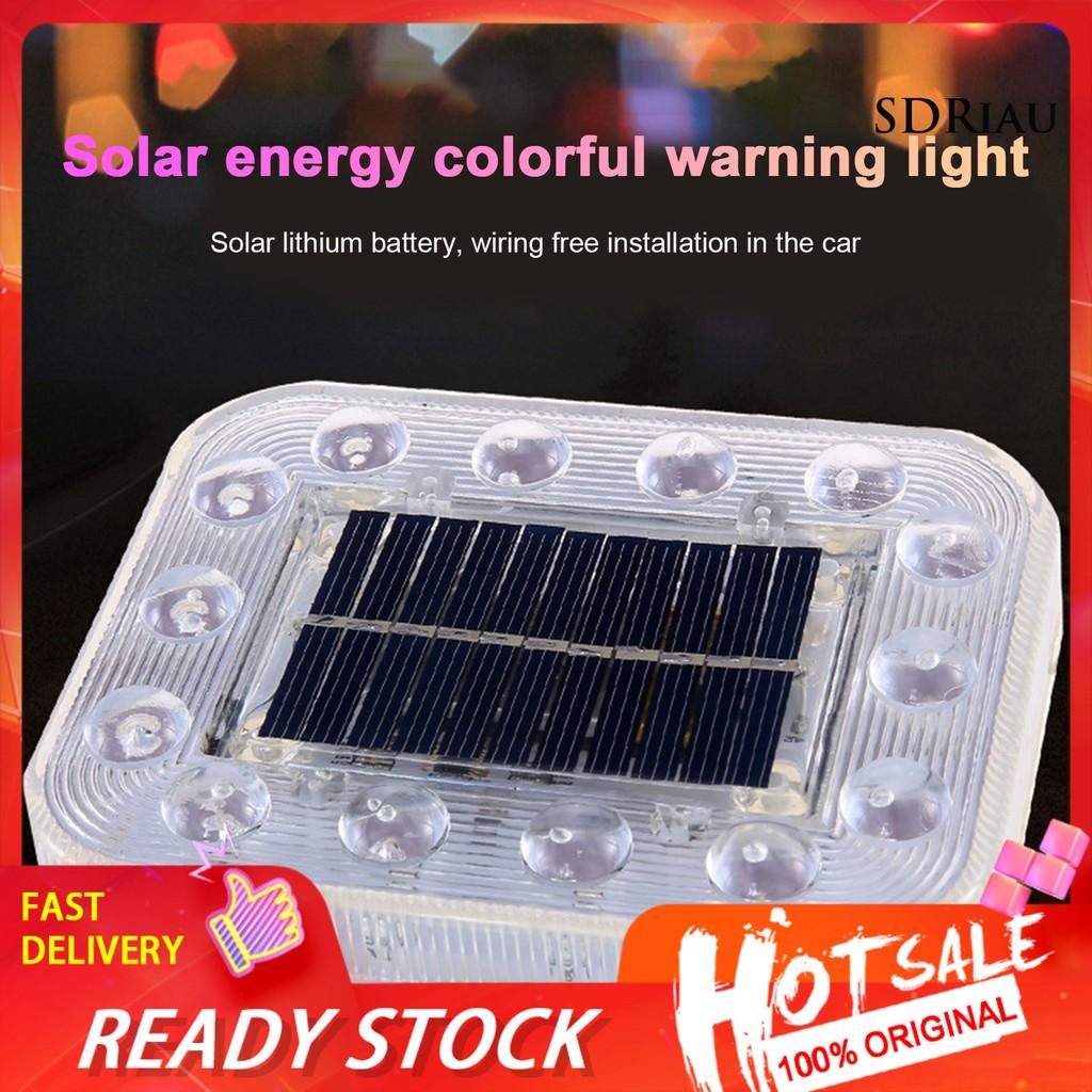 Set 2 Đèn Led Năng Lượng Mặt Trời Dc12-24V Dành Cho Xe Hơi Kèm Phụ Kiện