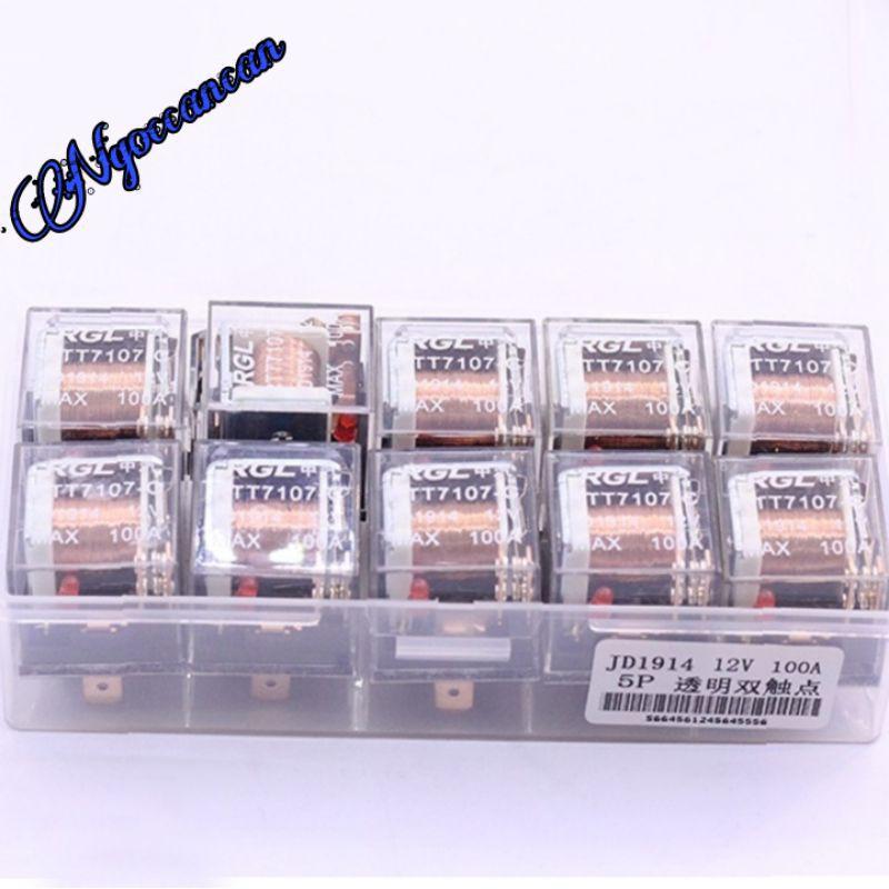 Hộp 10 Rơ Le 4 Chân 12v 80A 5 Chân 12v 100A
