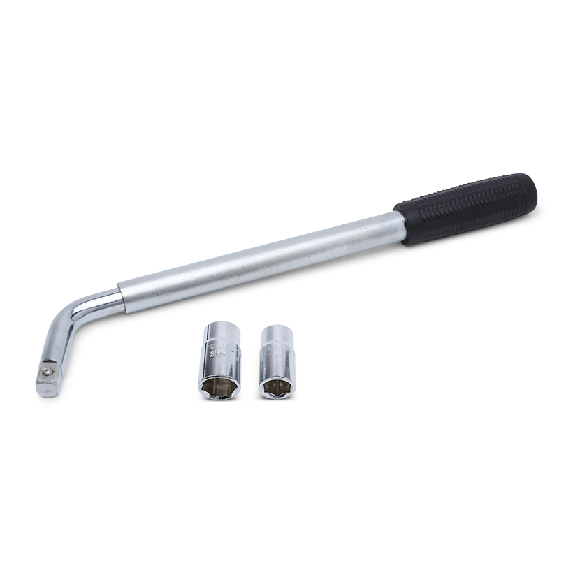 Bộ tay công vặn ốc tháo lốp ô tô xe máy (Tròng 2 đầu 17/19 và 21/23)-Thép tốt