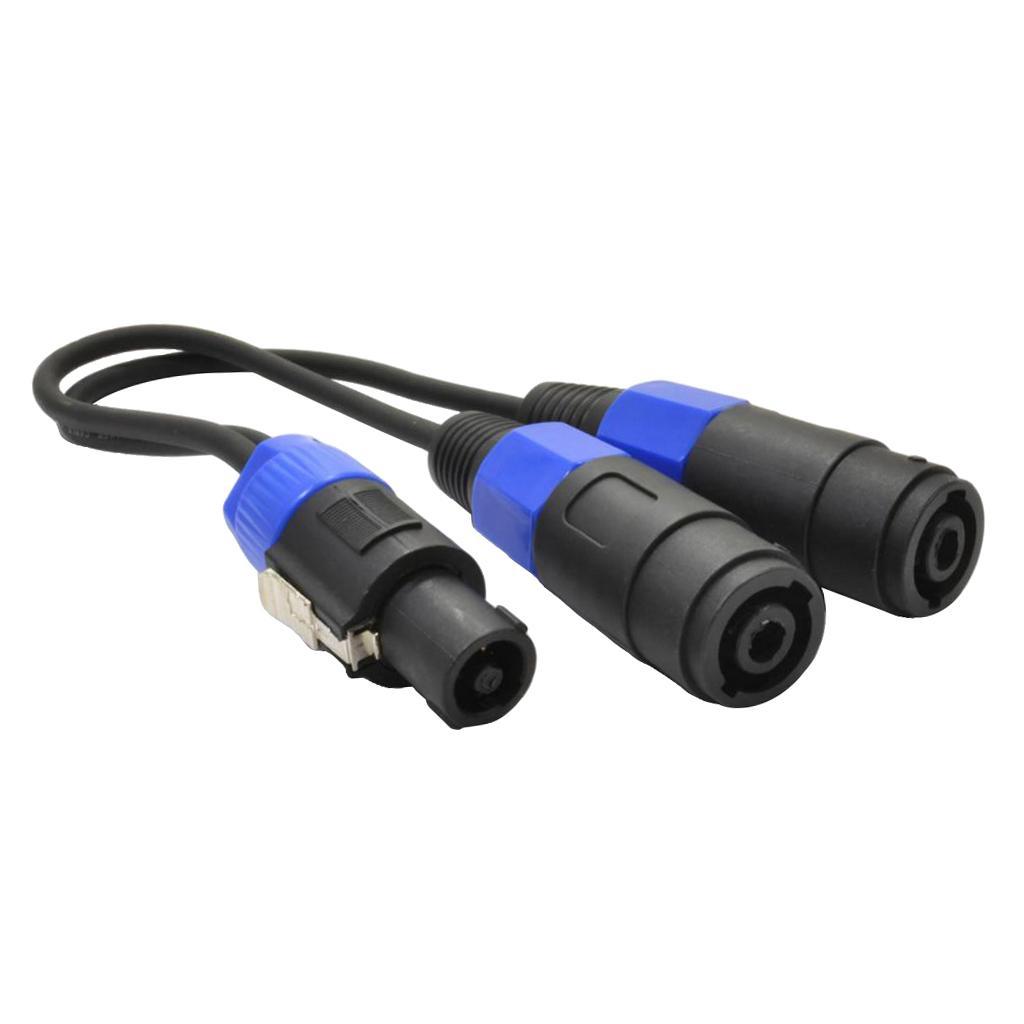 2pcs 0. PA Splitter to Dual Fe Speakers Cable Cord