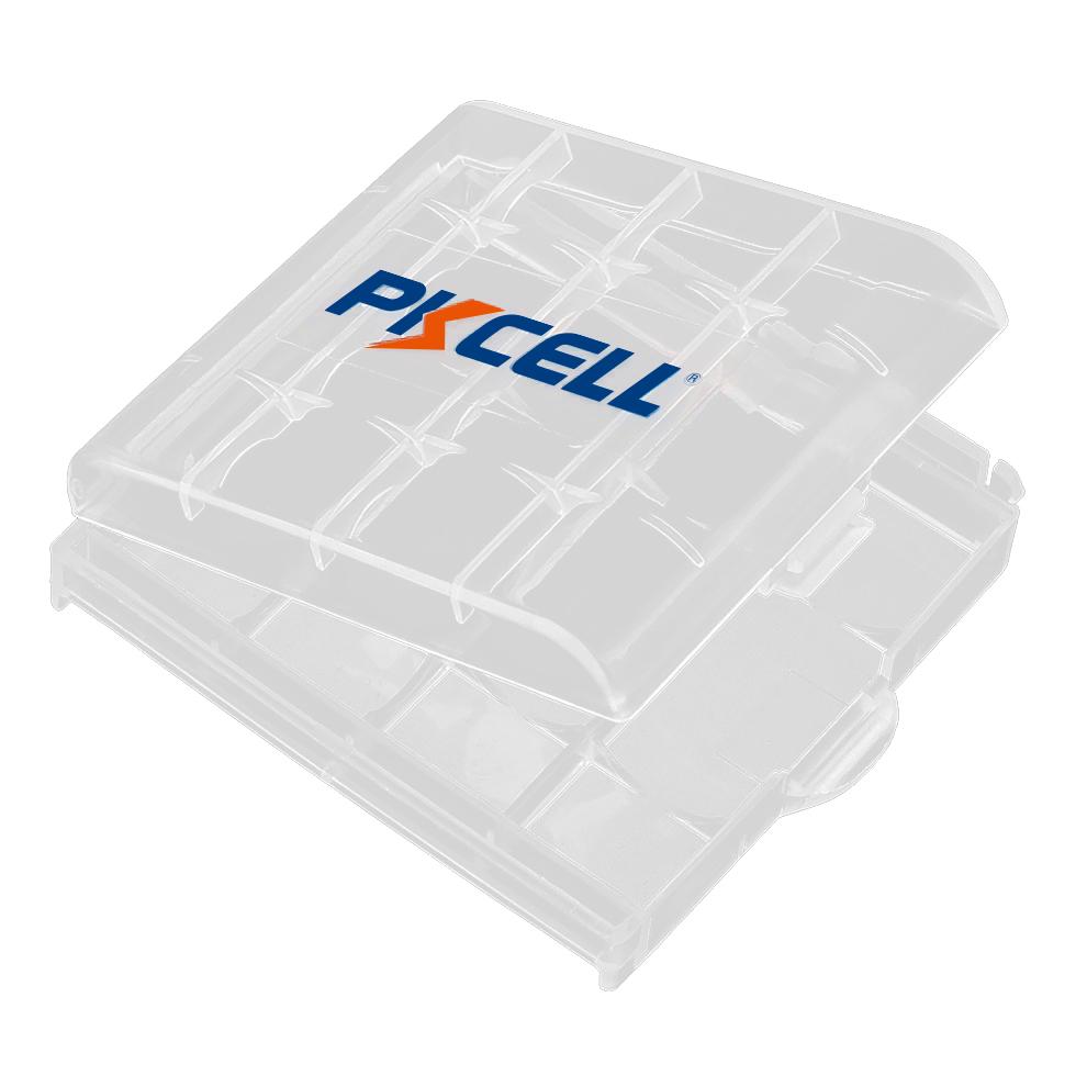 5 Chiếc PKCELL Hộp Pin Ốp Lưng Giá Đỡ Hộp Bảo Quản 4 Khe Cắm Cho Cả Pin AA AAA Nhựa Trắng
