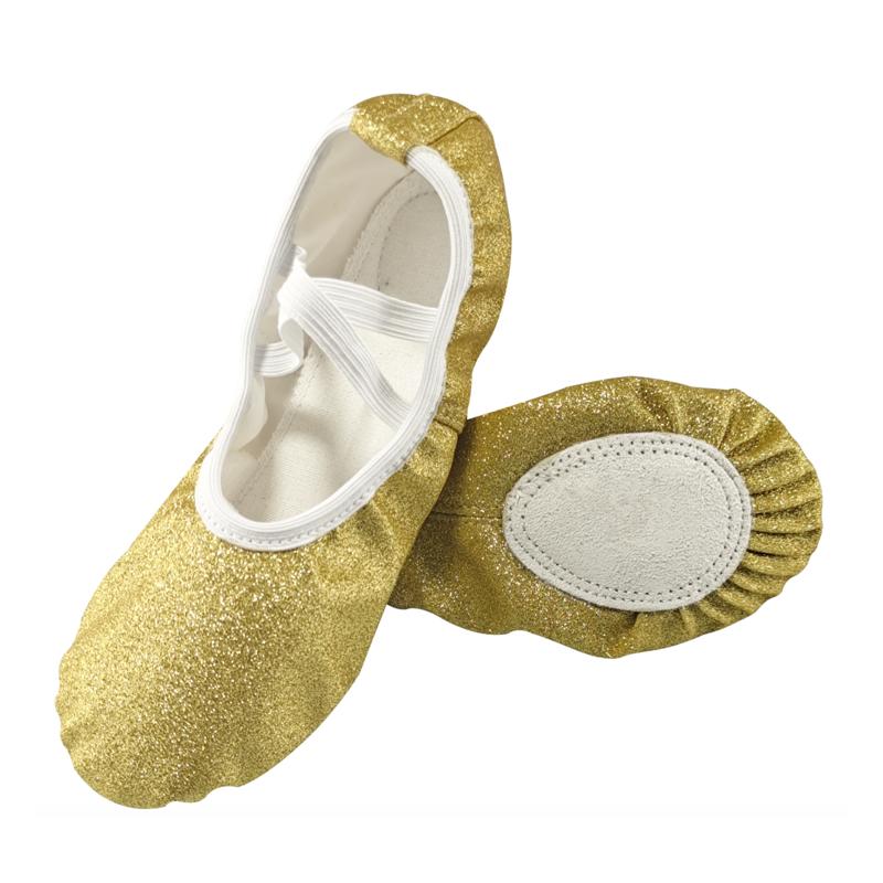 2020 Giày múa ba lê màu xanh long lanh màu xanh cho các cô gái Soft Sole Flat Yoga Gym Dép dép Color: PinkPlus Shoe Size: 6.5