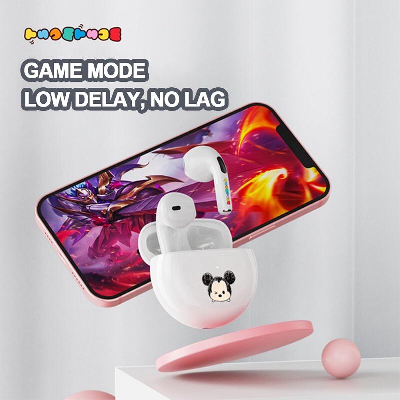 Tai Nghe Bluetooth Không Dây Chống ồn Blutooth Chơi Chơi Game Tai Nghe Pro Disney Mickey Mouse Gấu Dâu TWS