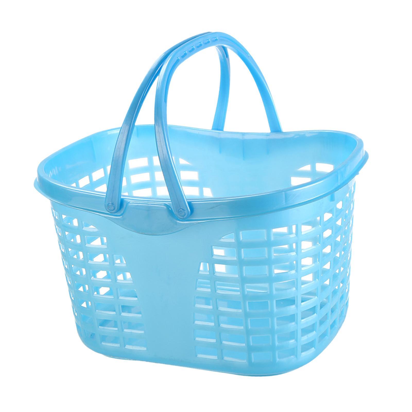 Shopping Basket Food Storage Baskets with Handle for Bathroom Office Bedroom