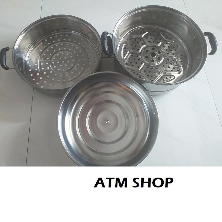 BỘ NỒI HẤP 3 TẦNG INOX 28CM