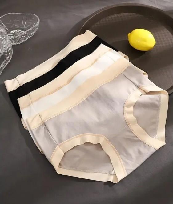 Quần lót nữ điềuhoà khángkhuẩn cho nữ, chất cotton, viền su lớn, thoáng khí, ôm mông, thấm hút mồ hôi cực tốt Women Đen - Trắng