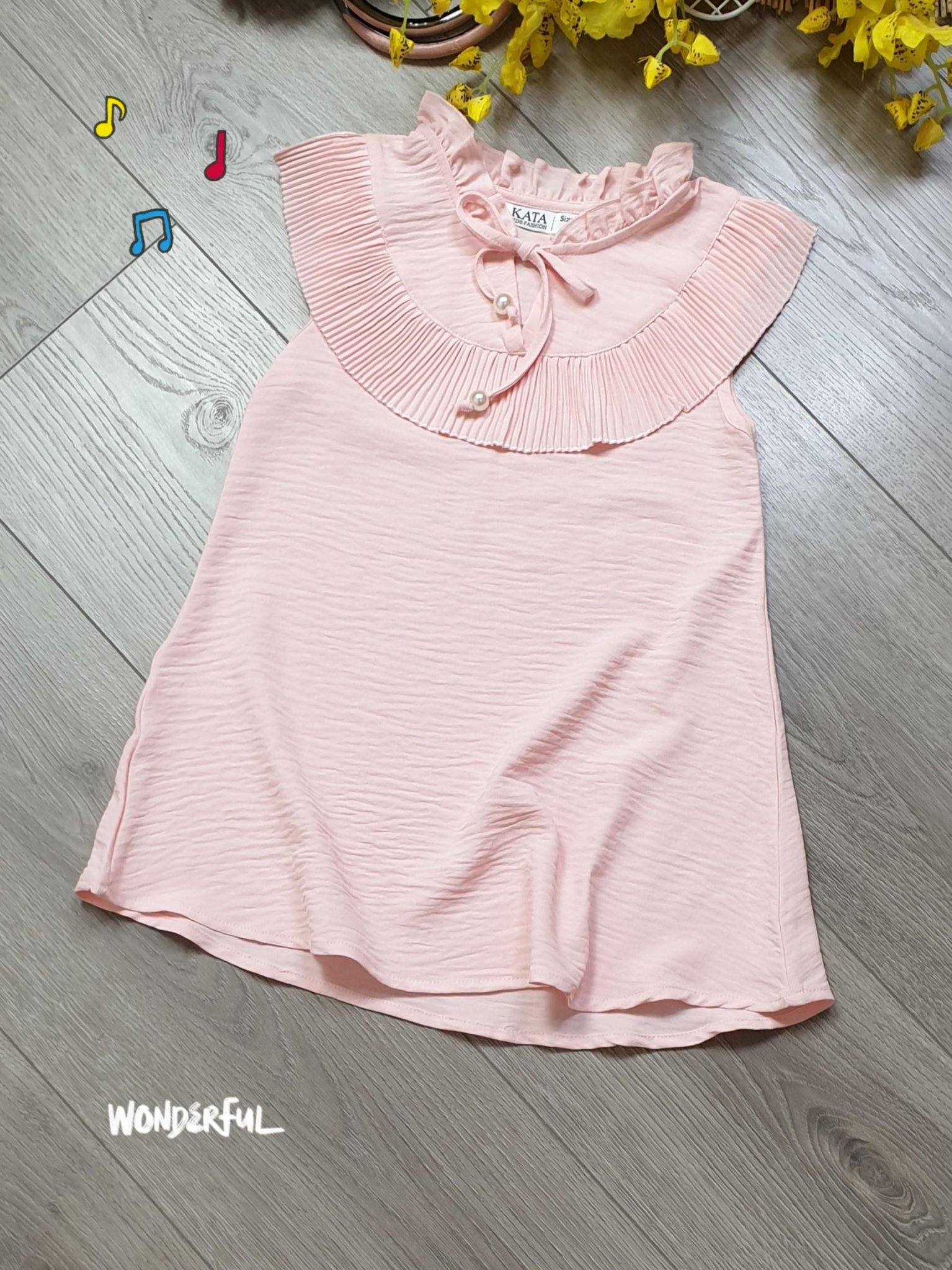 ĐẦM ĐŨI BÈO DẬP LY BÉ GÁI-KATA KIDS FASHION-giao màu ngẫu nhiên