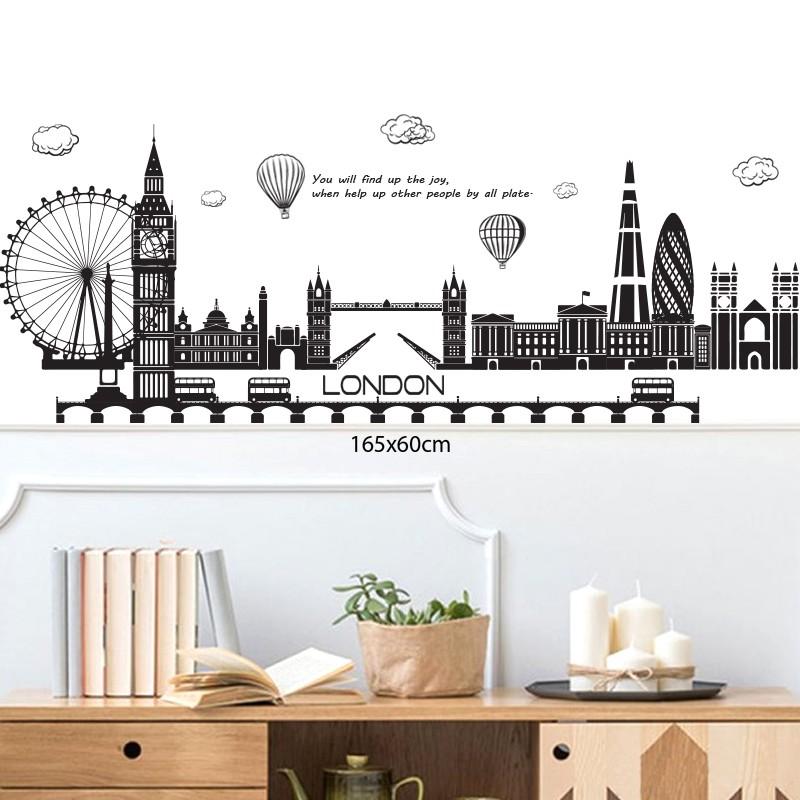 Hình Dán London-Anh | Decal Dán Tường Trang Trí Quán Cafe, Dán Phòng Ngủ, Phòng Khách