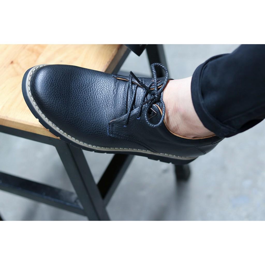 Giày tây Tăng chiều cao da bò nam công sở - Giày công sở buộc dây tăng chiều cao.