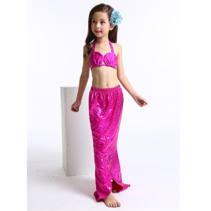 Đồ Bơi Bé Gái Nàng Tiên Cá Màu Hồng