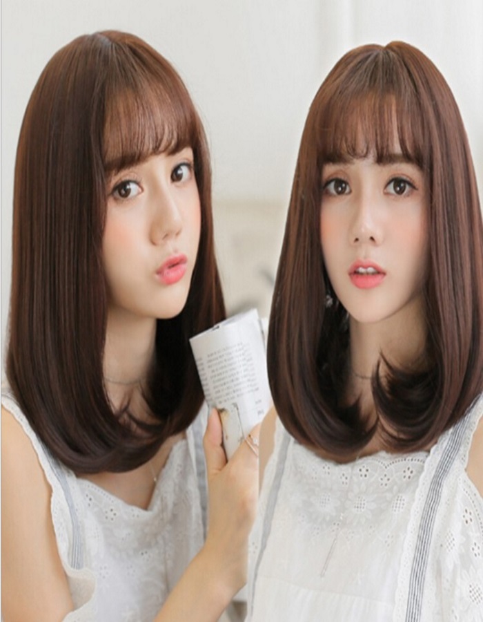 Tóc giả nữ hàn quốc tặng kèm lưới T85