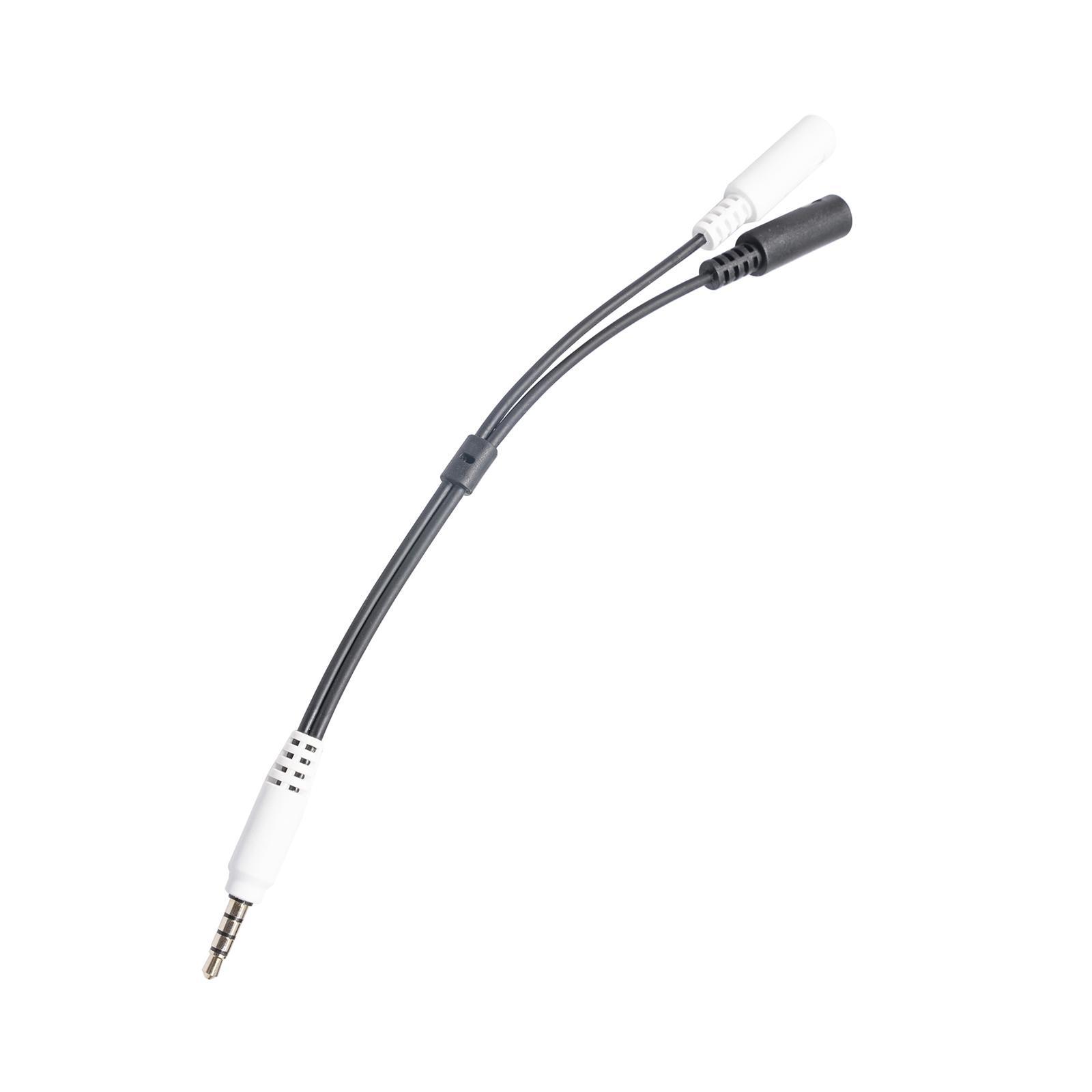 3.5mm Headset Splitter Cable Male to 2 Port Female Professional Plug and Play Durable Stereo Headphones Adapter for Desktop PC Laptop Phone