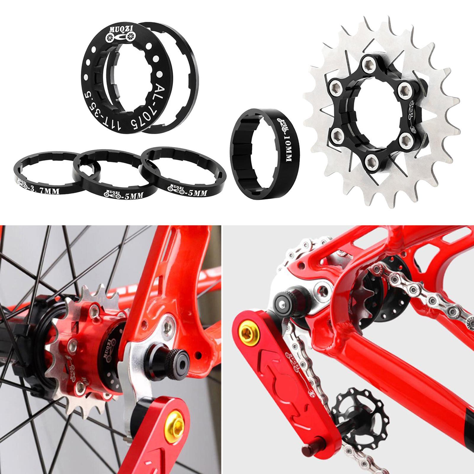 Single Speed Cassette Set Sprocket Bike Adapter Hub Refit Parts