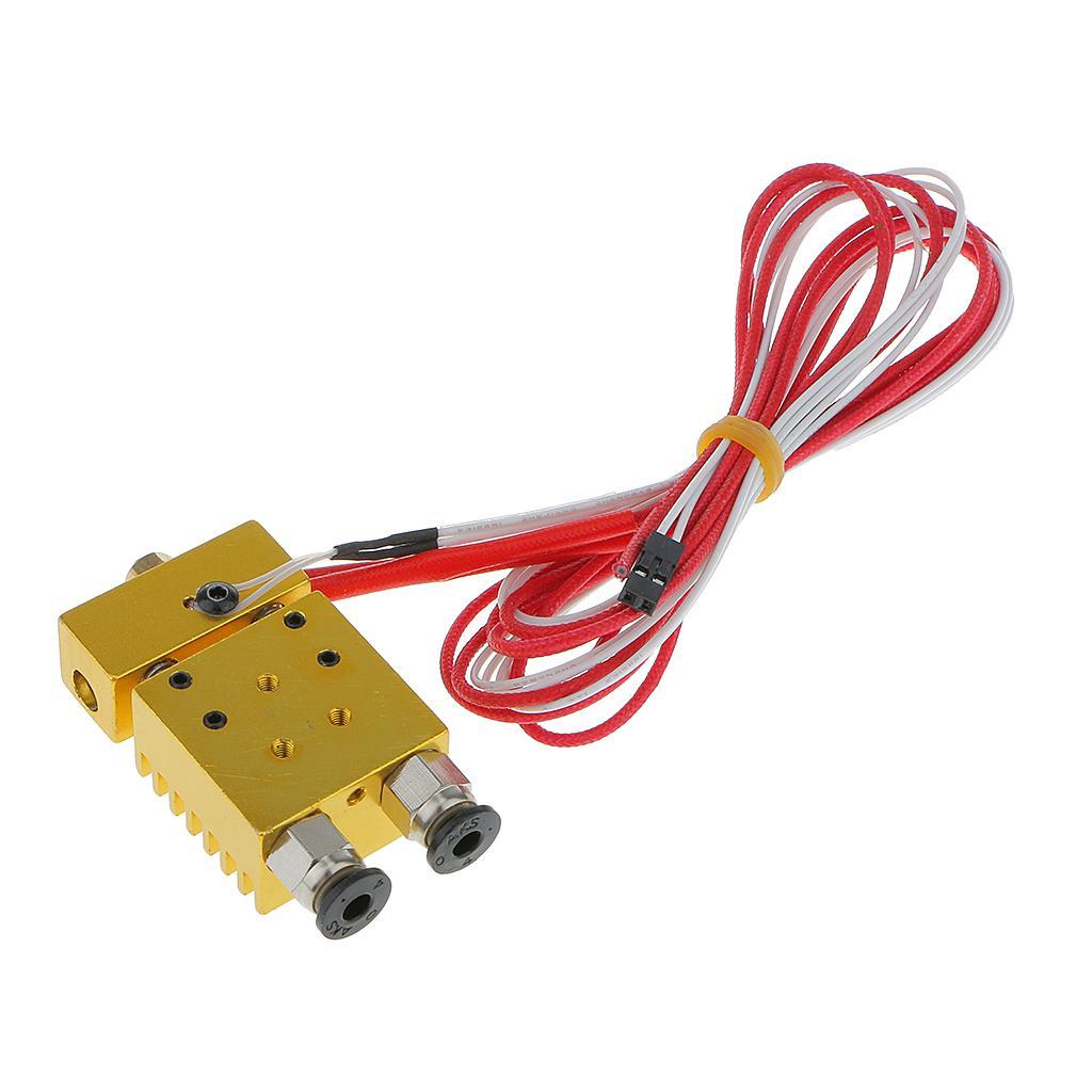 3D Printer Single Head Nozzle Extruder 0.4mm 1.75mm Mixed Color HotEnd