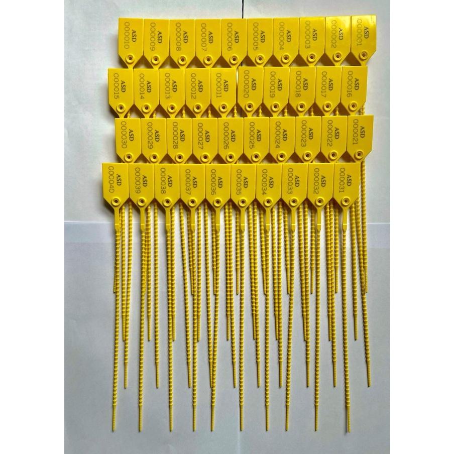 ASD032- Seal nhựa niêm phong dây rút đốt trúc combo 100 cái in sẵn số seri