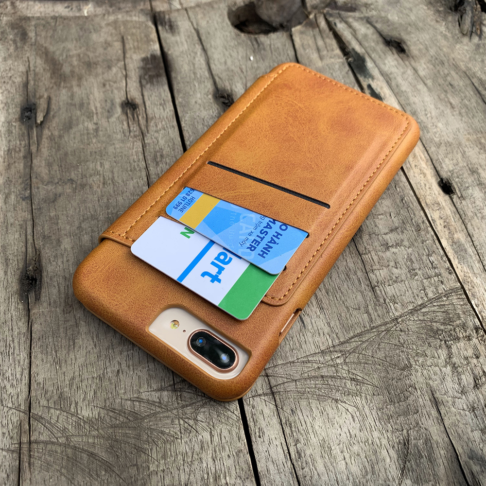 Bao da cao cấp dành cho iPhone 7 Plus / iPhone 8 Plus - Màu vàng